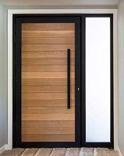 KC Hardware Modern Contemporary 36 inches Round Bar Shape Ladder Stainless-Steel Door Handle Pull Bar Entry Exterior Interior Matte Black Finish