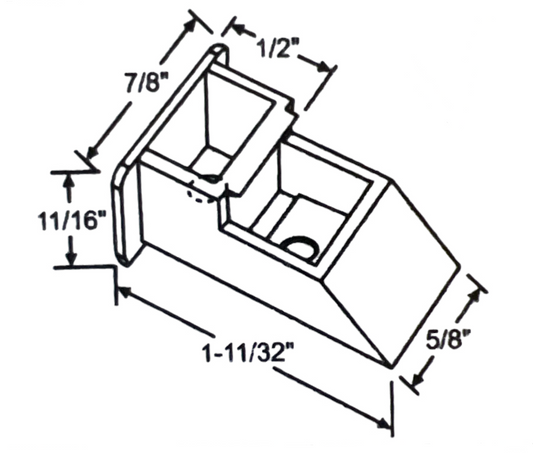 7/8 in. x 1-5/16 in. Nylon Sash Cam Replacements for Channel Balances - White Pack of 2.
