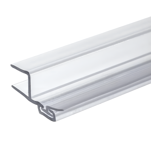 KC Hardware Strike/Door Jamb Water Seal- 95 inch Length (180 Degree) for 1/2 Inch (10-12mm) Thick Glass, Water Guard That Prevents leaks, Ultra Clear