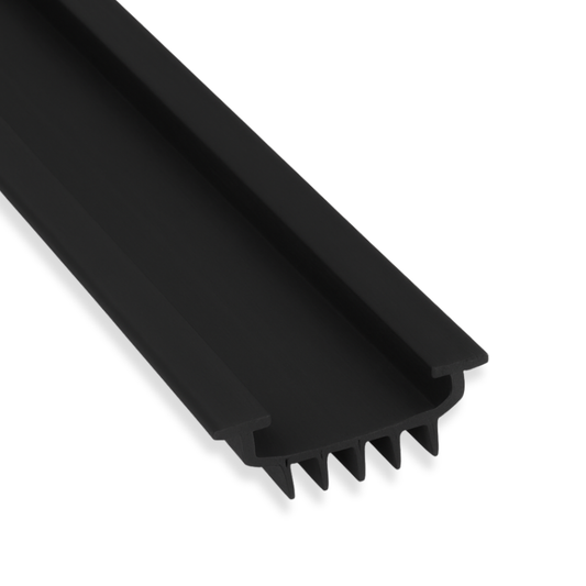 KC Hardware U Shaped Rubber Door Bottom Sweep| Weather Stripping Door Seal Bottom for Front Door Bottom| Under Door Seal for Exterior Doors| Black- 48 Inch