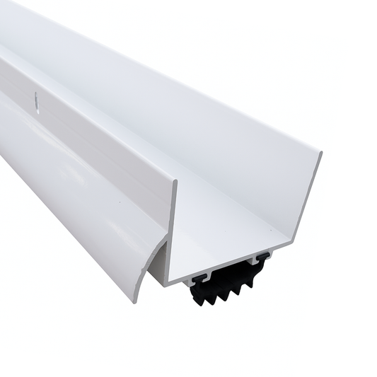 KC Hardware Aluminum U Shaped Door Bottom Sweep with Door Drip Cap| Weather Stripping Door Seal Bottom for Front Door Bottom| Under Door Seal for Exterior Doors|1 3/4" Width