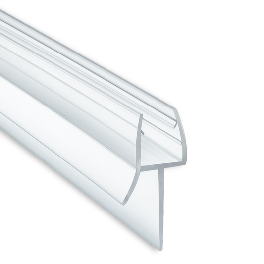 KC Hardware 48 Inch Frameless Shower Door Bottom Seal Strip for 1/4 inch (6-8mm) Glass Thickness- Stops Water Leakage & Leaks- Ultra Clear