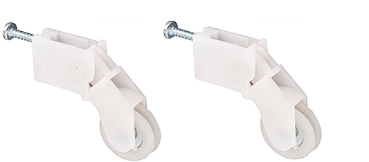 Sliding Screen Door Nylon Rollers, Door Roller Assembly for Peachtree Doors and Patio Doors- 1 Inch Nylon Wheel- White, KCS-0824